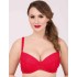 Бюстгальтер балконет пуш-ап Simona M 870 красный-сетка, Цвет: красный-сетка, Размеры: 80C, изображение 2