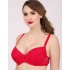 Бюстгальтер балконет пуш-ап Simona M 870 красный-сетка, Цвет: красный-сетка, Размеры: 80C, изображение 4