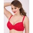 Бюстгальтер балконет пуш-ап Simona M 870 красный-сетка, Цвет: красный-сетка, Размеры: 80C, изображение 5