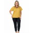 Пижамнный комплект с брюками Donna QUEEN PLUS, Цвет: горчичный/черный, Размеры: 3XL, изображение 2