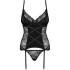 Корсет с трусиками Obsessive LAURISE CORSET, Цвет: черный, Размеры: S/M, изображение 3