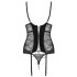 Корсет с трусиками Obsessive LAURISE CORSET, Цвет: черный, Размеры: S/M, изображение 4