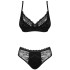 Соблазнительный комплект Obsessive LAURISE SET, Цвет: черный, Размеры: S/M, изображение 3
