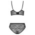 Соблазнительный комплект Obsessive LAURISE SET, Цвет: черный, Размеры: S/M, изображение 4