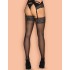 Чулки под пояс Obsessive KLARITA STOCKINGS, Цвет: черный, Размеры: S/M, изображение 3