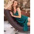Длинная ночная сорочка шелк Mia-Amore EMERALD 3788, Цвет: изумрудный, Размеры: L, изображение 3