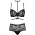 Соблазнительный комплект Obsessive RAQUELIA SET, Цвет: черный, Размеры: S/M, изображение 3
