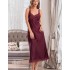 Длинная атласная сорочка Mia-Amore VICTORIA 7108 бордо, Цвет: бордо, Размеры: S, изображение 3