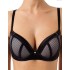 Бюстгальтер балконет пуш-ап гель Coquette Revue MESH 82104, Цвет: черный, Размеры: 70E