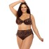 Купальник с мягкой чашкой на косточках Lorin L3111/2 BIG, Цвет: шоколад, Размеры: 80E