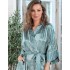 Атласный халат женский Mia-Amore FLORENTINA 7113, Цвет: фисташковый, Размеры: L/XL, изображение 3