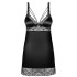 Сексуальная сорочка с трусиками Obsessive ELOISSA CHEMISE, Цвет: черный, Размеры: S/M, изображение 3