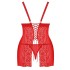 Сексуальная сорочка с трусиками Obsessive BLOSSMINA CHEMISE, Цвет: красный, Размеры: 6XL/7XL, изображение 4