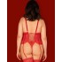 Красный корсет + стринги Obsessive BLOSSMINA CORSET, Цвет: красный, Размеры: 6XL/7XL, изображение 2