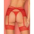 Кружевной пояс для чулок Obsessive LOVENTY GARTER BELT, Цвет: красный, Размеры: L/XL, изображение 2