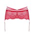 Кружевной пояс для чулок Obsessive LOVENTY GARTER BELT, Цвет: красный, Размеры: L/XL, изображение 3