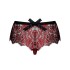 Кружевные трусики шорты Obsessive REDESSIA, Цвет: черный/красный, Размеры: S/M, изображение 4