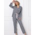 Хлопковая пижама с брюками Aruelle ELAINE, Цвет: серый, Размеры: XS, изображение 2