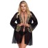 Прозрачный пеньюар Gorgeous MARCIANA ROBE, Цвет: черный, Размеры: 5XL/6XL