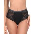Кружевные высокие трусы слипы Amelie POLINA 2010-2 черный, Цвет: черный, Размеры: S