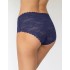 Кружевные бесшовные трусы слипы Julimex BELLIE MAXI GRANATOWE, Цвет: темно-синий, Размеры: S, изображение 2