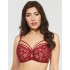Мягкий бюстгальтер балконет Kris Line CLARISA halfcupsoft со стрэпами, Цвет: красный, Размеры: 65J, изображение 3