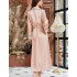 Длинный халат из креп-сатина Mia-Amore FREYA 7099 пудра, Цвет: пудра, Размеры: XL, изображение 2