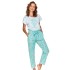 Женская пижама с брюками Taro 2685 IRINA светло-серый/голубой, Цвет: светло-серый/голубой, Размеры: S