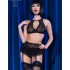 Сексуальный комплект Chilirose 4466 4 предмета черный, Цвет: черный, Размеры: L/XL