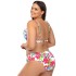 Яркий купальник с формованной чашкой Lorin L2413/2 BIG, Цвет: флора, Размеры: 80H, изображение 2