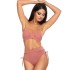 Купальник бандо с высокими плавками Lorin L2441/2, Цвет: пудра, Размеры: 70D