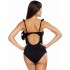 Черный совместный купальник с пуш-ап Lorin L4494/2, Цвет: черный, Размеры: 70B, изображение 2