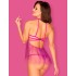 Открытая сорочка бэби-долл + стринги Obsessive DELISHYA BABYDOLL, Цвет: фиолетовый, Размеры: L/XL, изображение 2