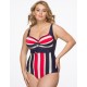 Слитный полосатый купальник Fianeta 2850 fibre, Цвет: fibre, Размеры: 80C