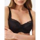 Кружевной бюстгальтер с поролоном Elli 3030 черный, Цвет: черный, Размеры: 75G