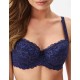 Кружевной бюстгальтер с поролоном Elli 3030 темно-синий, Цвет: темно-синий, Размеры: 85H