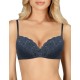 Бюстгальтер балконет с пуш-ап Amelie NINA 1010 синий, Цвет: синий, Размеры: 70B