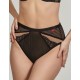 Трусы бразилиана высокие Kris Line MIRACLE stringi high waist, Цвет: черный, Размеры: M