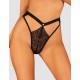 Высокие кружевные стринги Obsessive YASKANA THONG, Цвет: черный, Размеры: XS/S