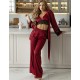 Домашний брючный комплект 5senses 7234 бордовый, Цвет: бордовый, Размеры: L