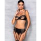 Сексуальный комплект с поясом для чулок Passion ASTRIDA SET, Цвет: черный, Размеры: 2XL/3XL Сексуальный комплект с поясом для чулок Passion ASTRIDA SET, Цвет: черный, Размеры: 2XL/3XL