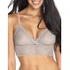 Кружевной топ бралетт MAT PURE SZARY M-3442-0, Цвет: серый, Размеры: M