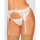Кружевной пояс для чулок Obsessive BIANELLE GARTER BELT, Цвет: белый, Размеры: S/M