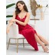 Длинная сорочка из натурального шелка Mia-Amore AURELIA 3898 красный, Цвет: красный, Размеры: S