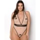 Соблазнительное боди Passion VIENA BODY beige, Цвет: бежевый, Размеры: 4XL/5XL