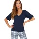 Пижамный комплект из хлопка Donna LORETTA pyjamas blue, Цвет: синий, Размеры: S