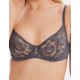 Прозрачный кружевной бюстгальтер Lina A 3069 черный жемчуг, Цвет: черный жемчуг, Размеры: 70E