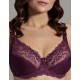 Мягкий бюстгальтер с кружевом Misstyle 2504 темный виноград, Цвет: темный виноград, Размеры: 80D