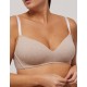 Хлопковый бюстгальтер без косточек Ysabel Mora 10062 LAPURESA бежевый, Цвет: бежевый, Размеры: 80D