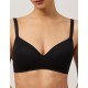Хлопковый бюстгальтер без косточек Ysabel Mora 10062 LAPURESA черный, Цвет: черный, Размеры: 90D